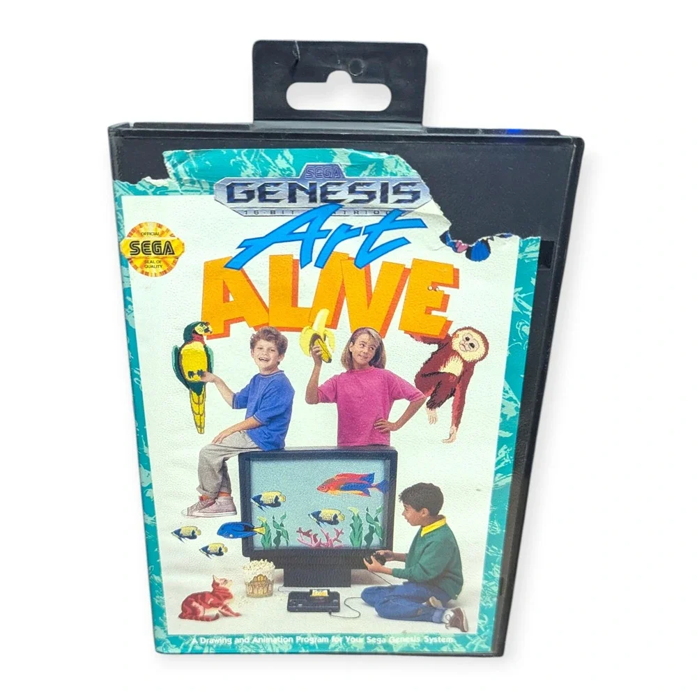 Sega Genesis Art Alive Game Cartridge with Original Case 16-Bit 1991‎